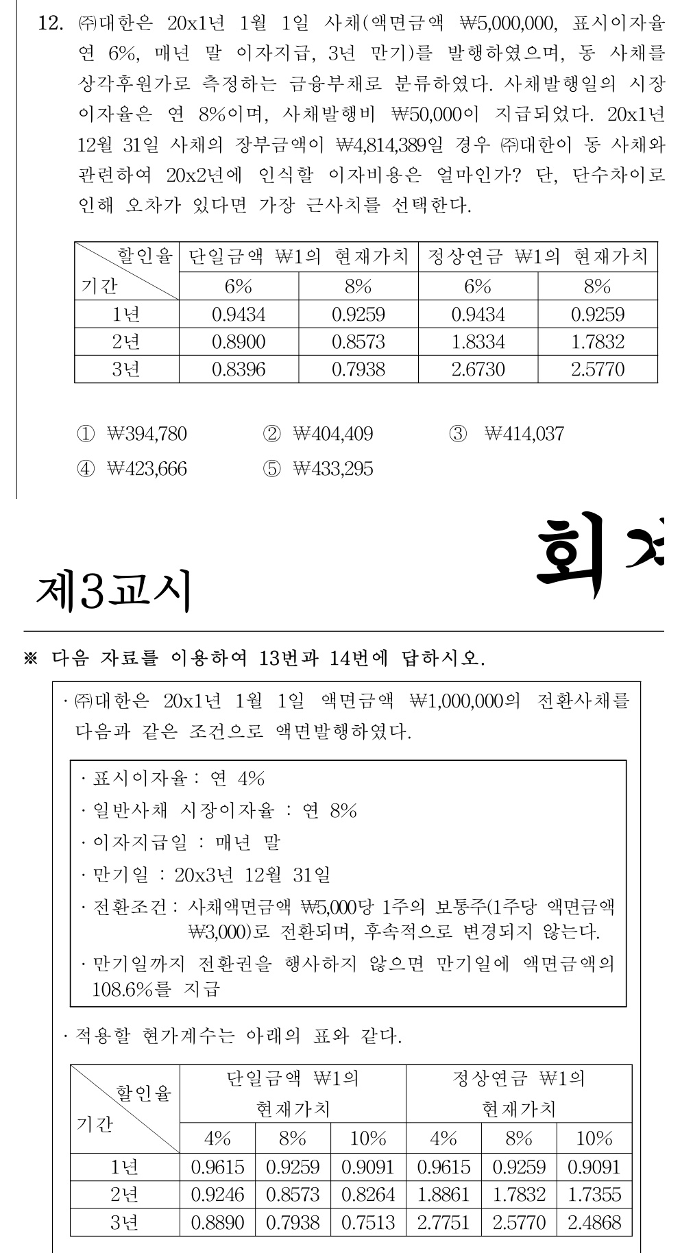 공인회계사_1차 2022년 92번 기출문제