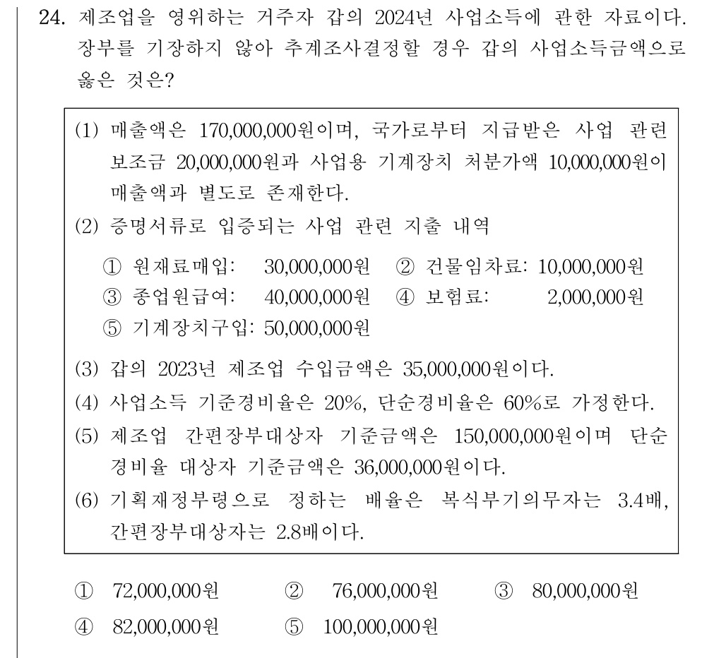 공인회계사_1차 2024년 144번 기출문제