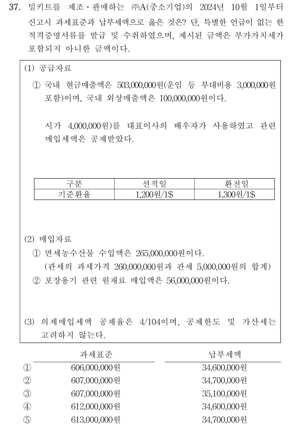 공인회계사_1차 2024년 157번 기출문제