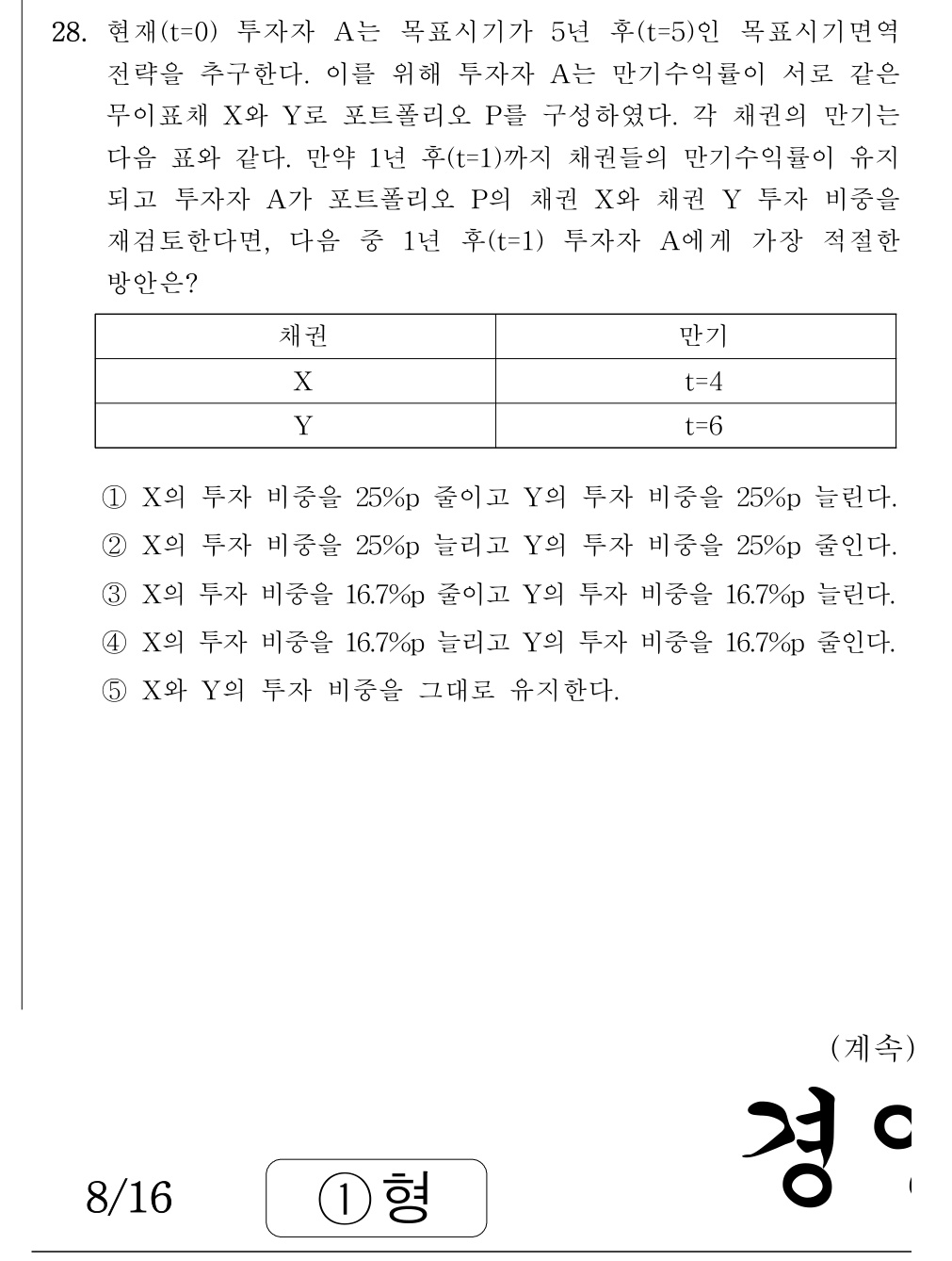 공인회계사_1차 2025년 28번 기출문제