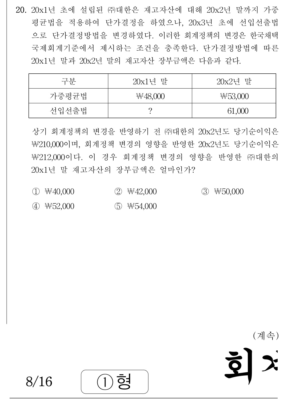 공인회계사_1차 2025년 84번 기출문제