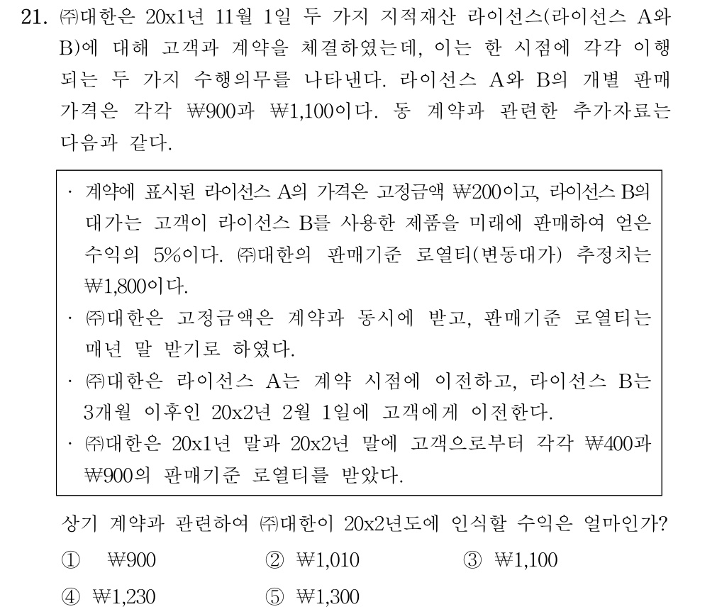 공인회계사_1차 2025년 85번 기출문제