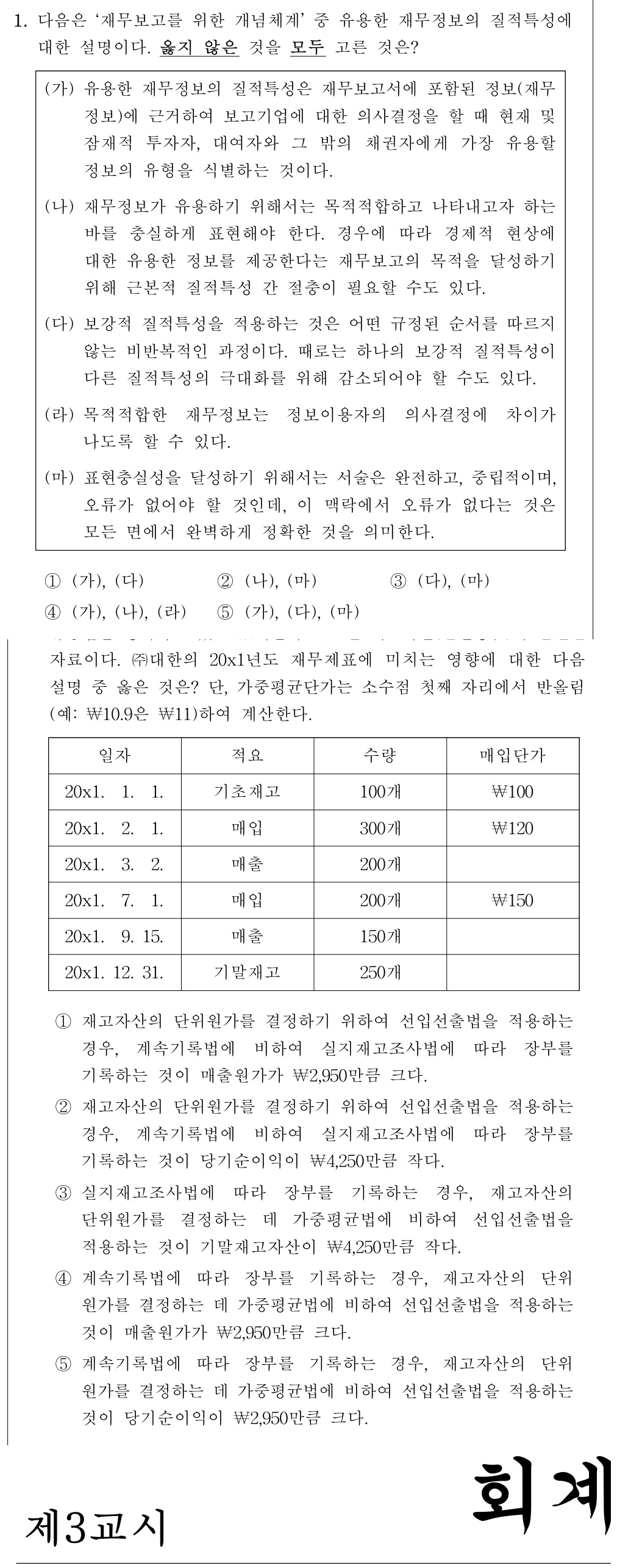공인회계사_1차 2026년 65번 기출문제