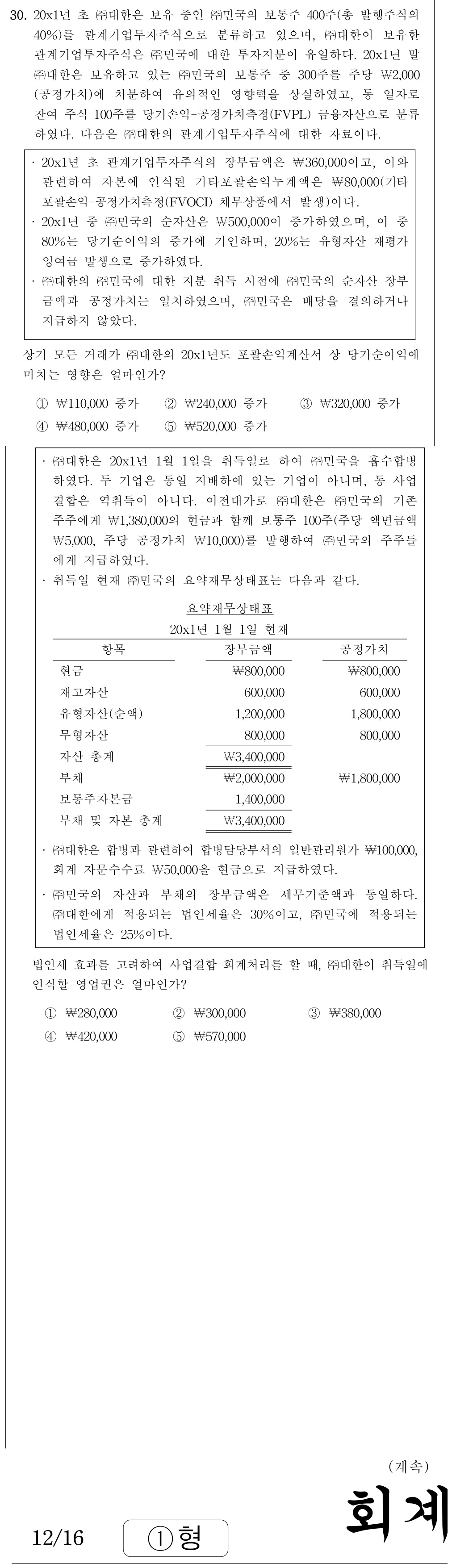 공인회계사_1차 2026년 94번 기출문제