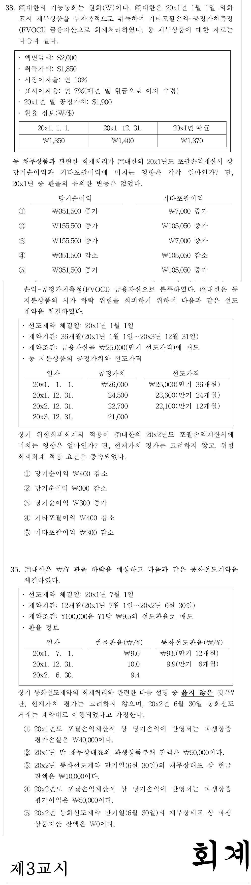 공인회계사_1차 2026년 99번 기출문제