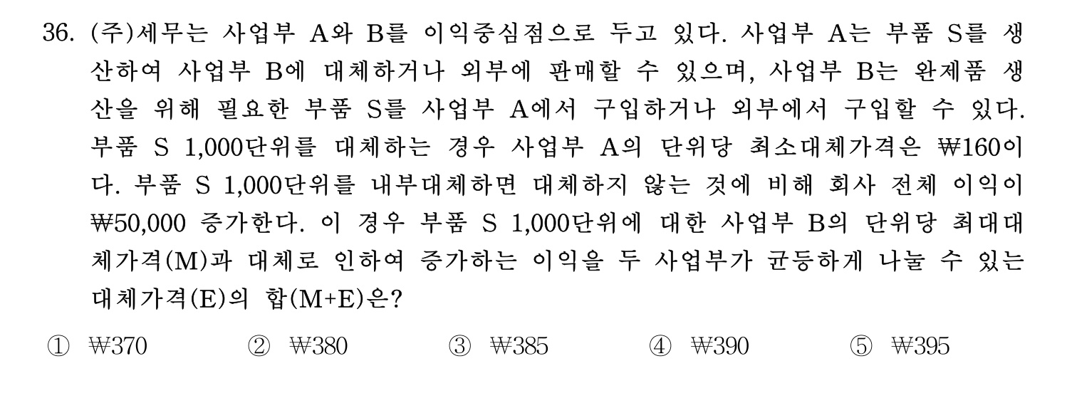세무사_1차 2023년 36번 기출문제
