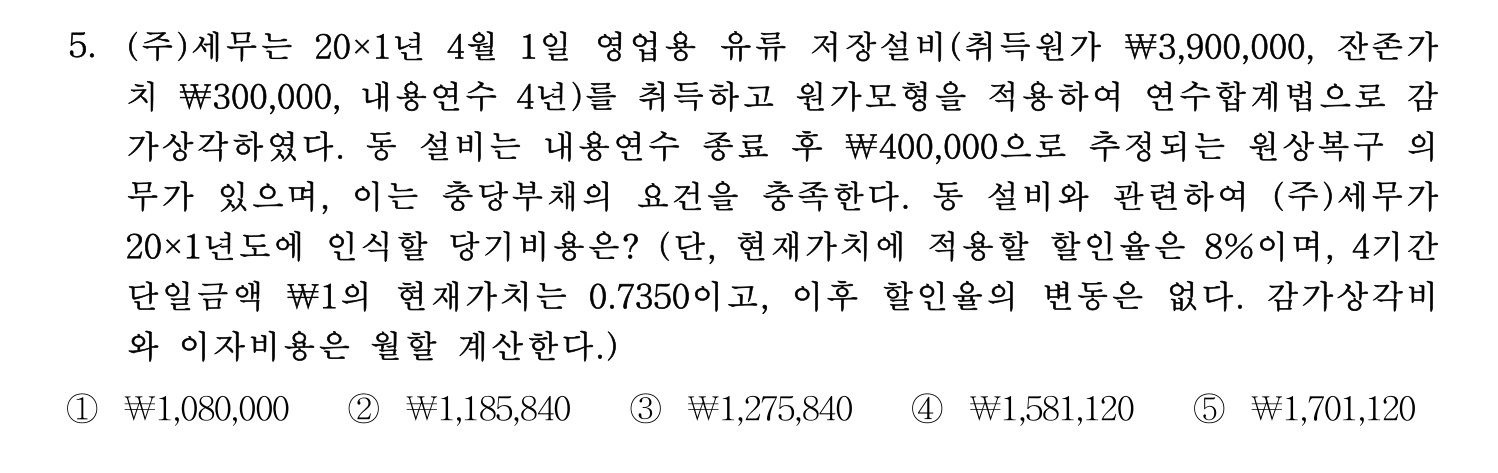 세무사_1차 2025년 5번 기출문제
