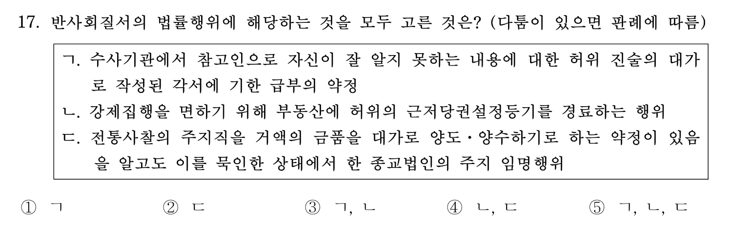 행정사_1차 2022년 17번 기출문제