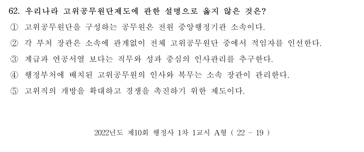 행정사_1차 2022년 62번 기출문제