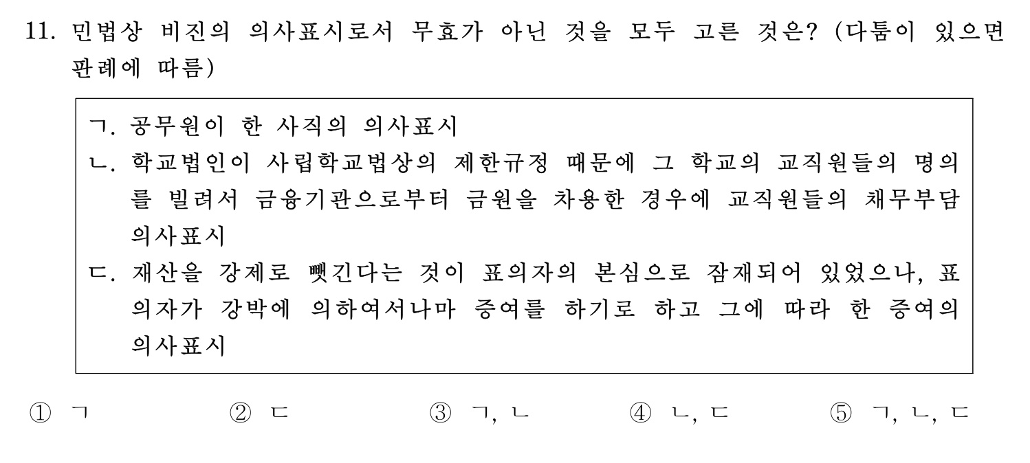 행정사_1차 2024년 11번 기출문제