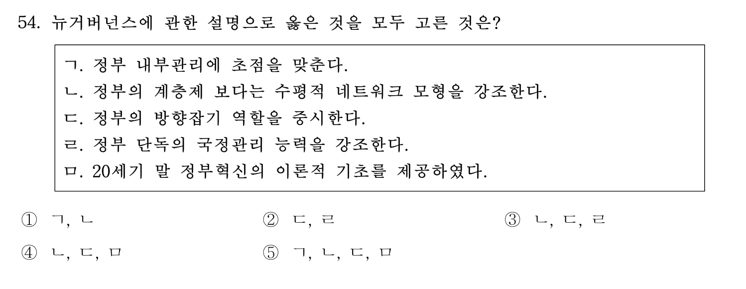 행정사_1차 2025년 54번 기출문제