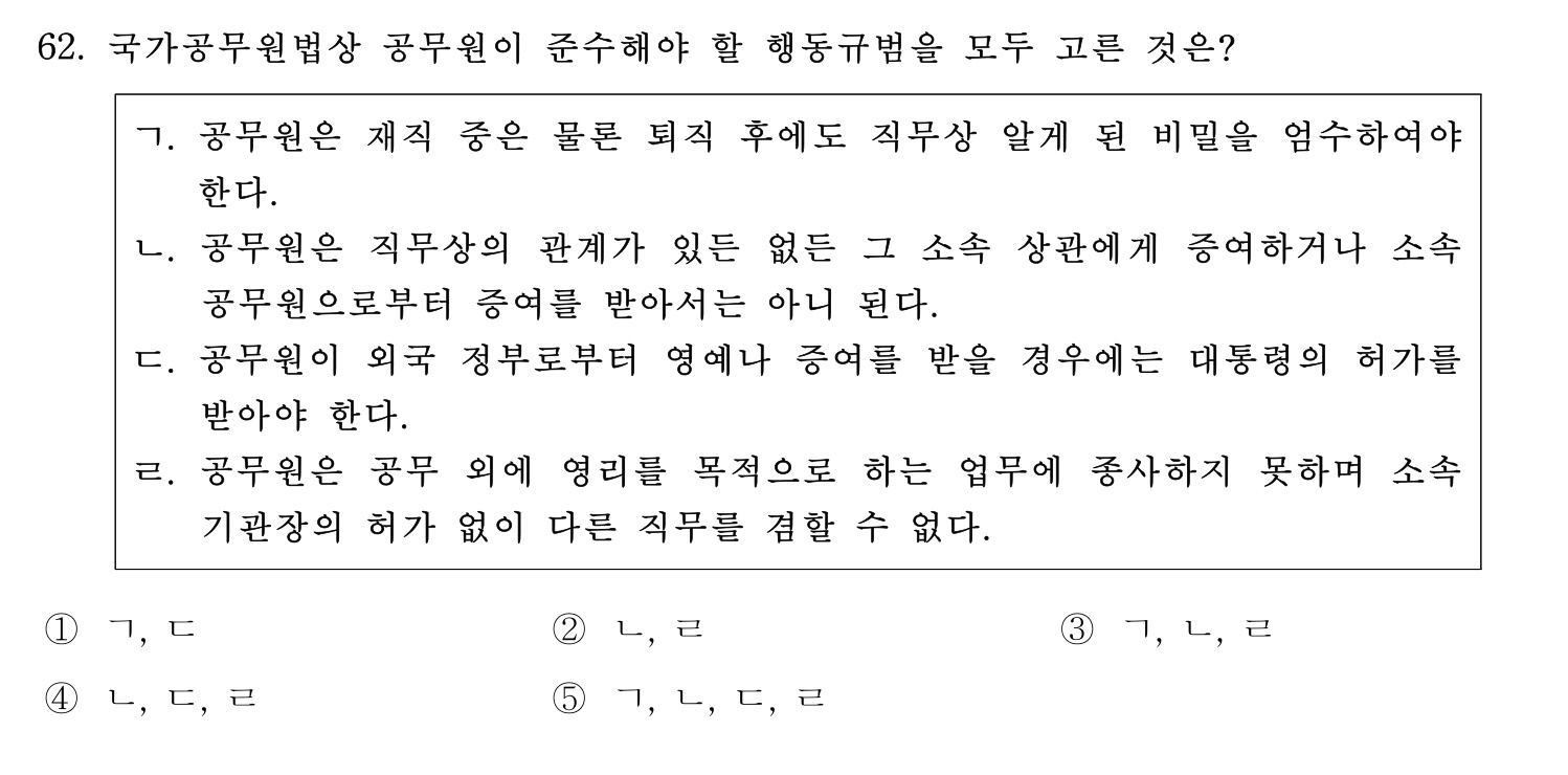 행정사_1차 2025년 62번 기출문제