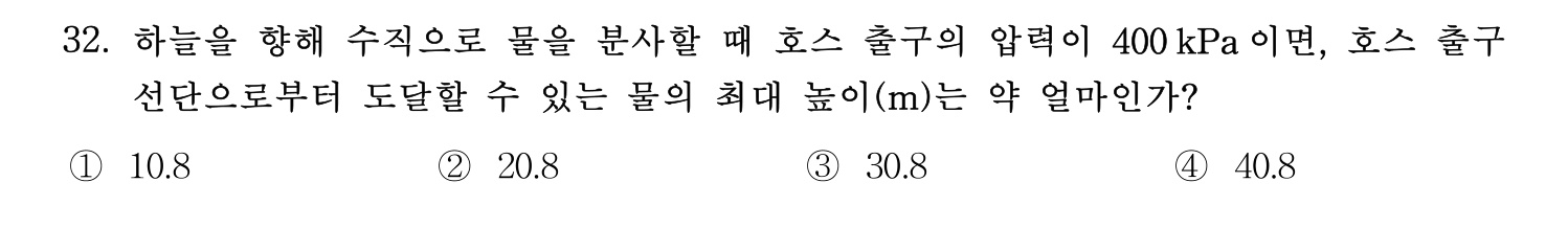 소방시설관리사 2015년 33번 기출문제