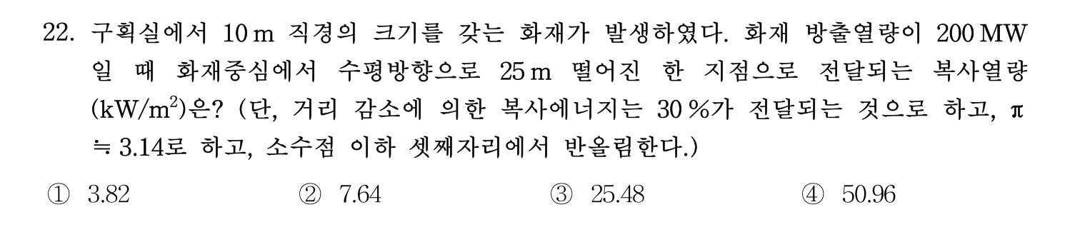 소방시설관리사 2022년 29번 기출문제