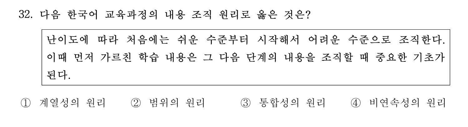 한국어교육능력검정시험_1차 2018년 32번 기출문제