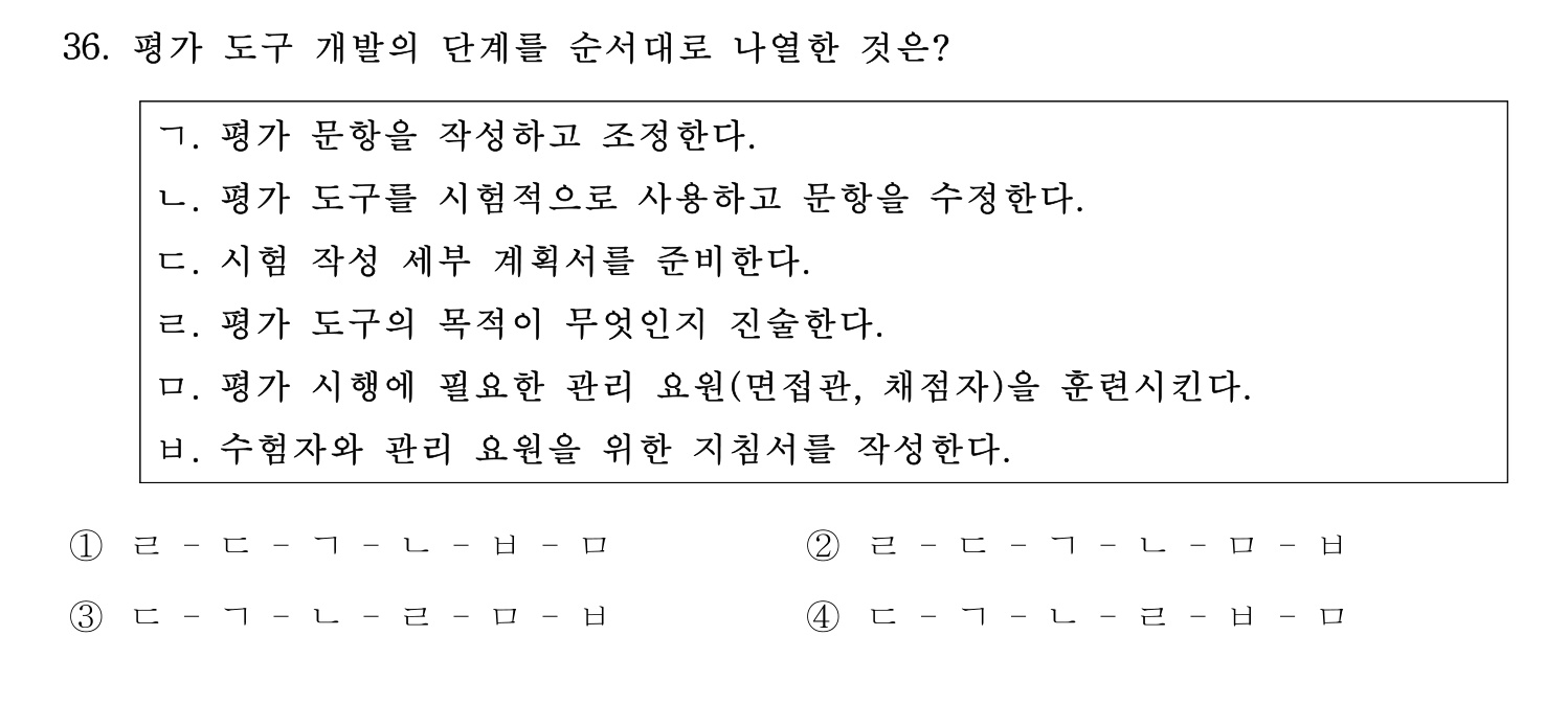 한국어교육능력검정시험_1차 2018년 36번 기출문제