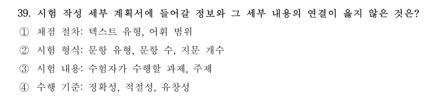 한국어교육능력검정시험_1차 2018년 39번 기출문제