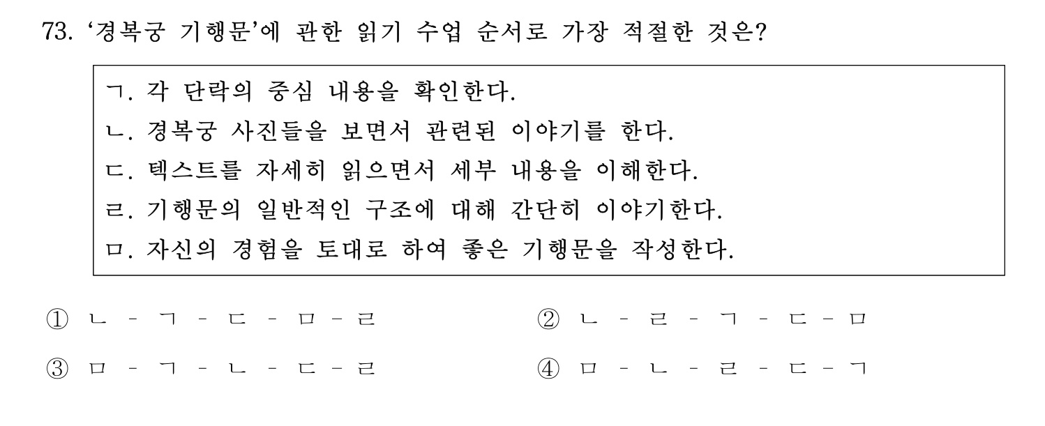 한국어교육능력검정시험_1차 2018년 74번 기출문제
