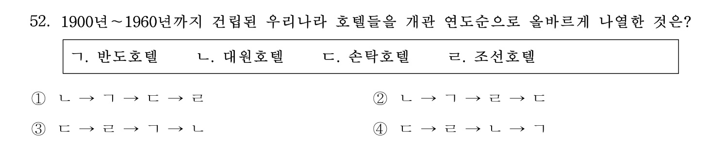 호텔관리사 2024년 47번 기출문제