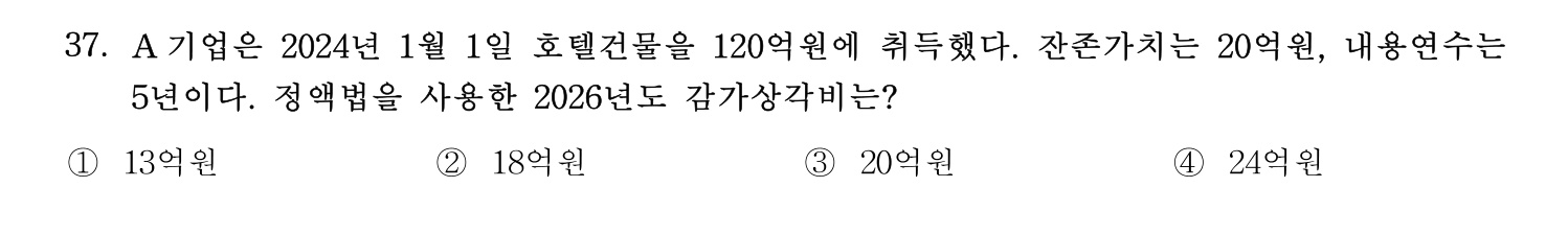 호텔경영사 2024년 38번 기출문제