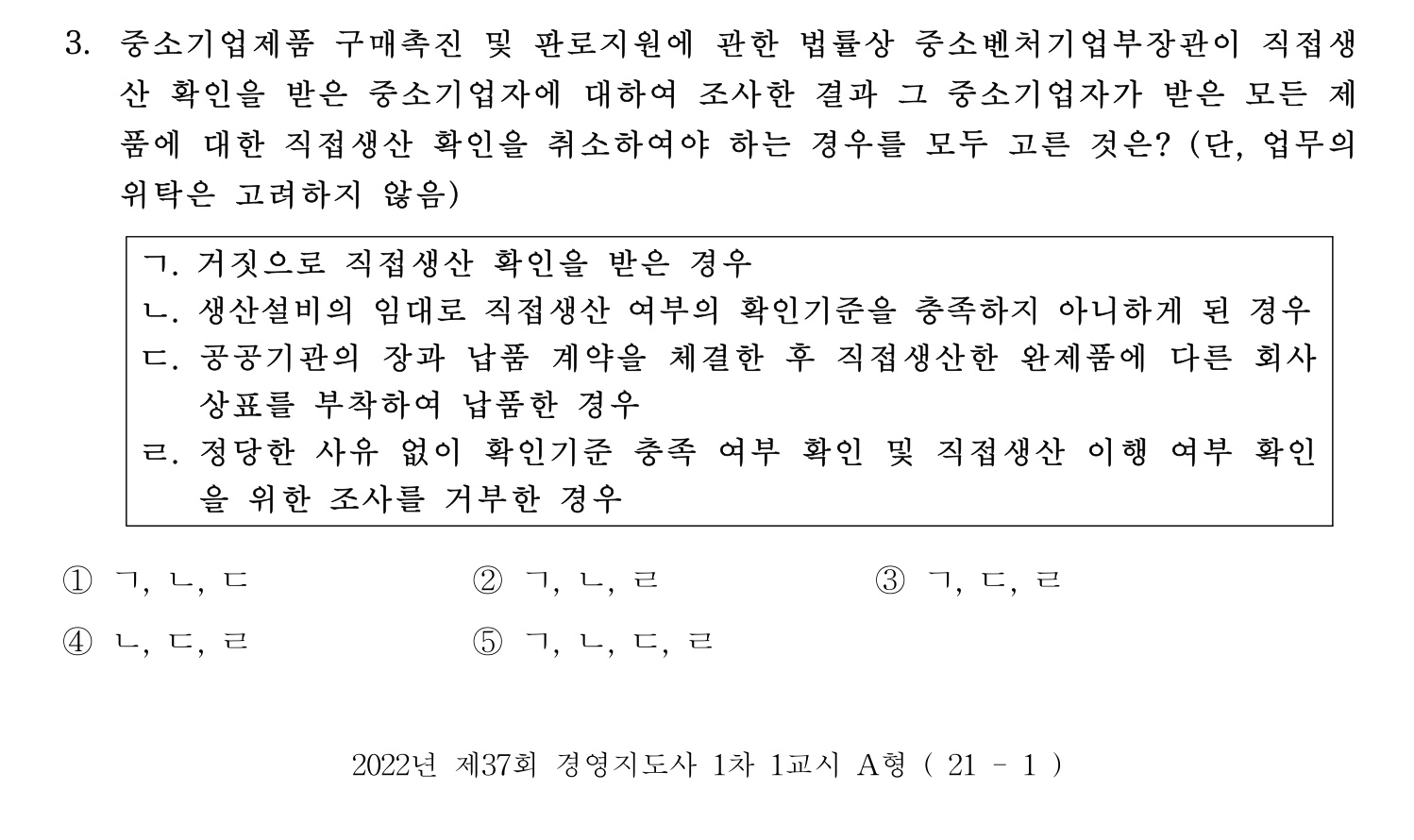 경영지도사_1차 2022년 3번 기출문제