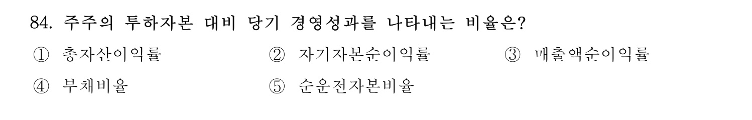 경영지도사_1차 2024년 88번 기출문제