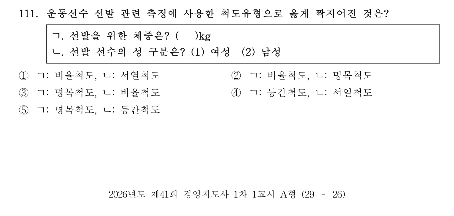 경영지도사_1차 2026년 111번 기출문제