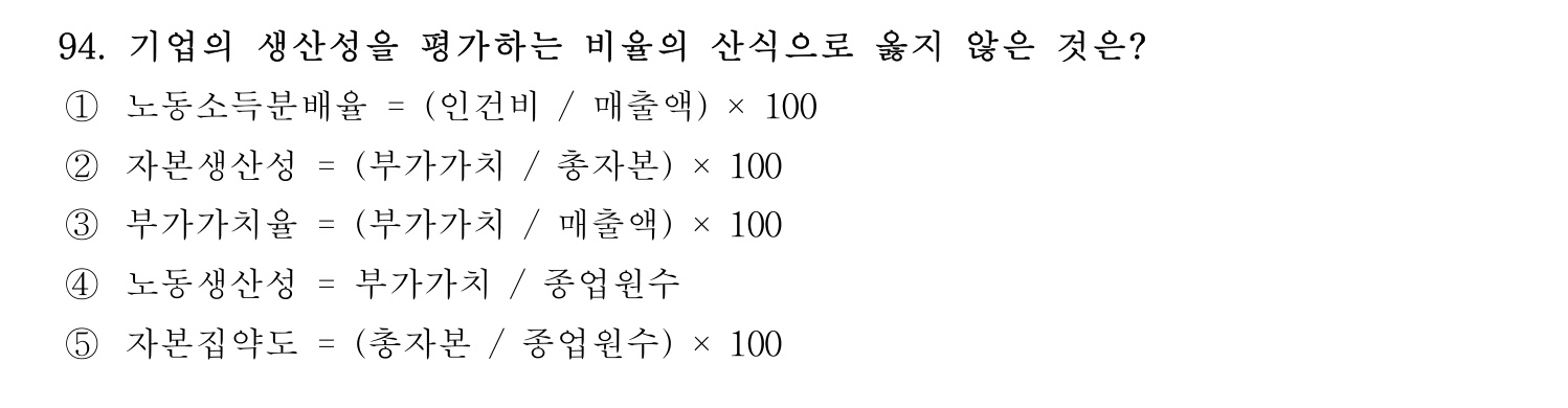 경영지도사_1차 2026년 94번 기출문제