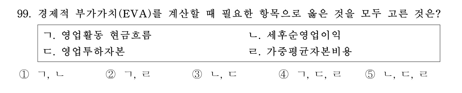 경영지도사_1차 2026년 99번 기출문제