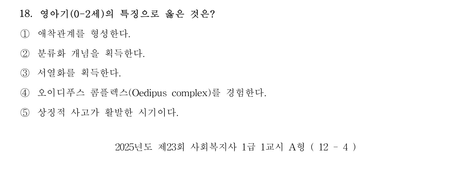 사회복지사_1급(1교시) 2025년 18번 기출문제
