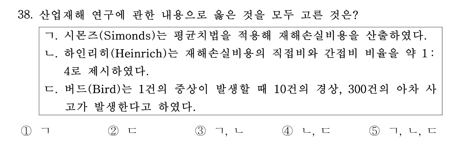 산업안전지도사 2022년 36번 기출문제