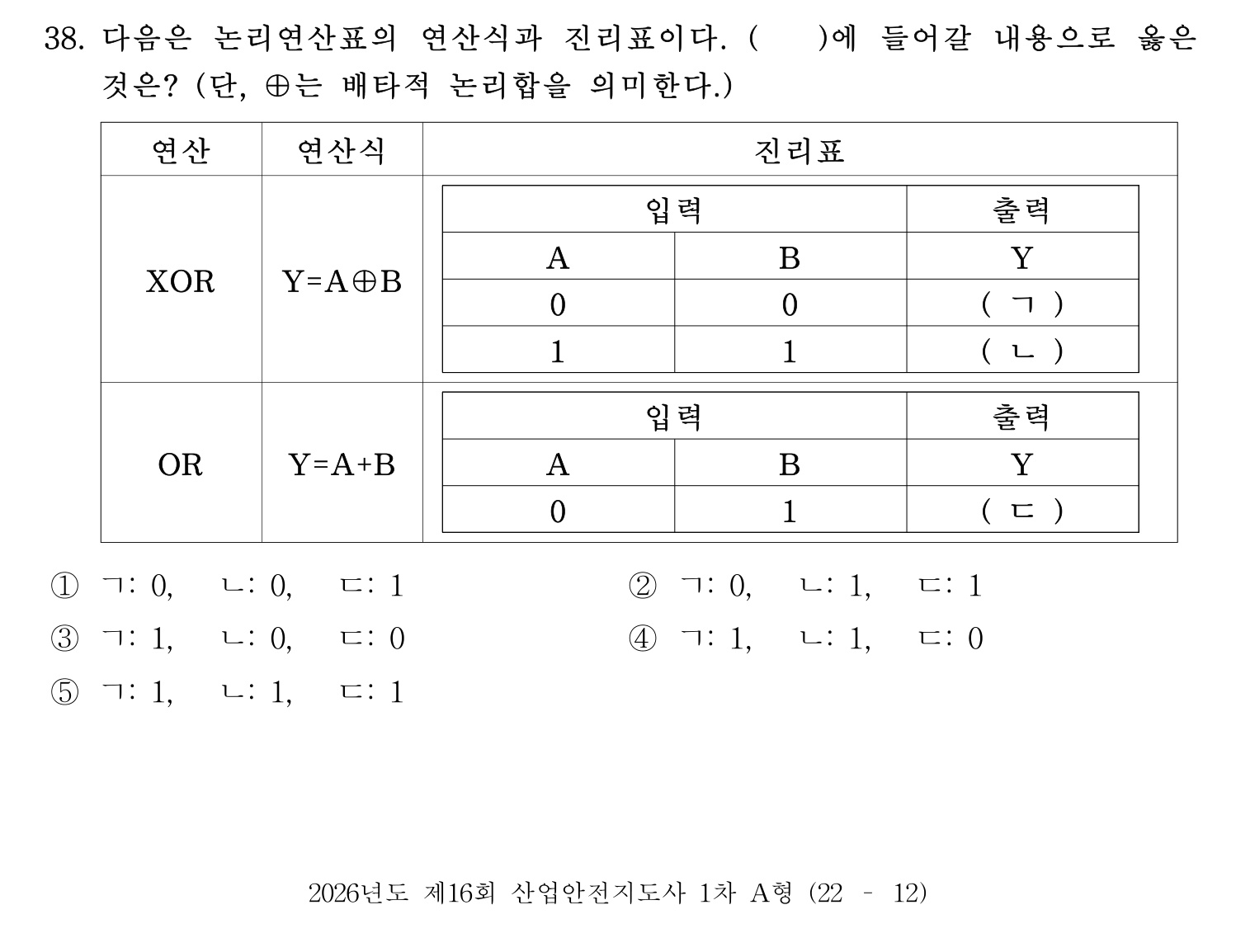산업안전지도사 2026년 38번 기출문제
