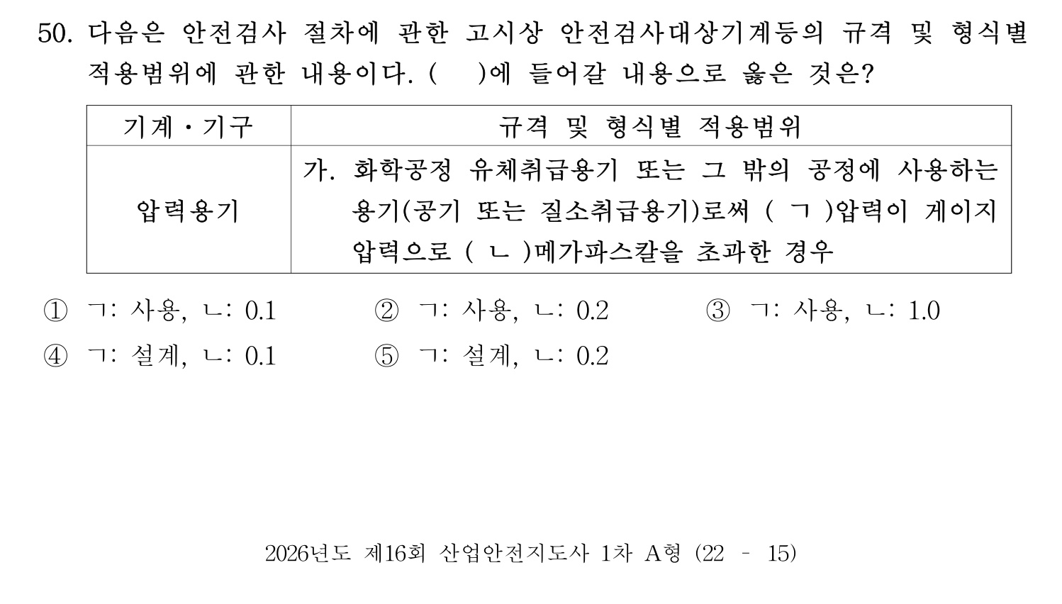 산업안전지도사 2026년 50번 기출문제