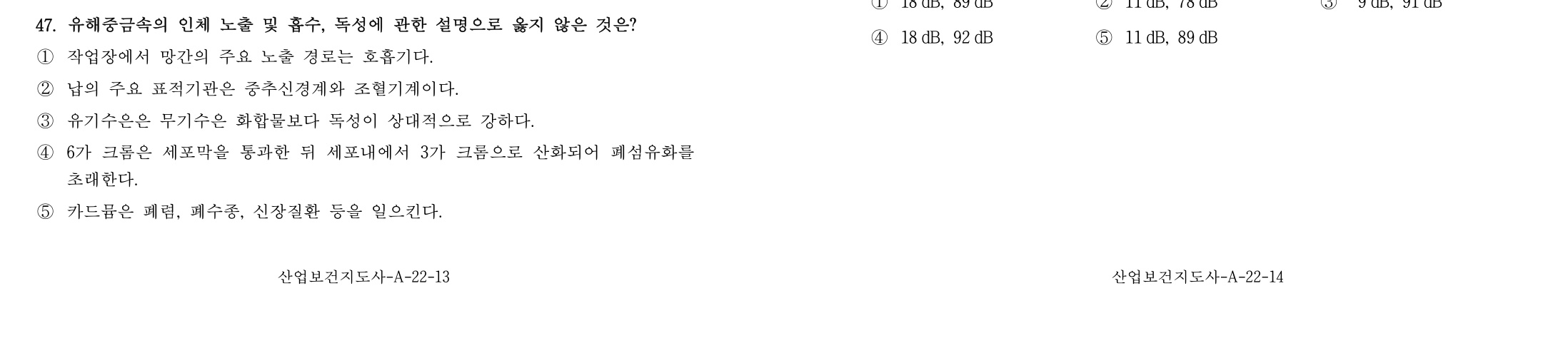 산업보건지도사 2016년 48번 기출문제