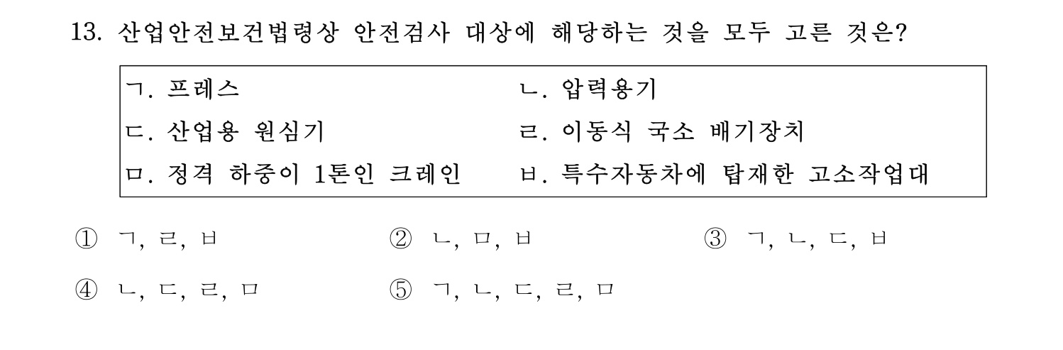 산업보건지도사 2017년 13번 기출문제