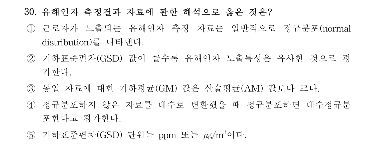 산업보건지도사 2018년 30번 기출문제