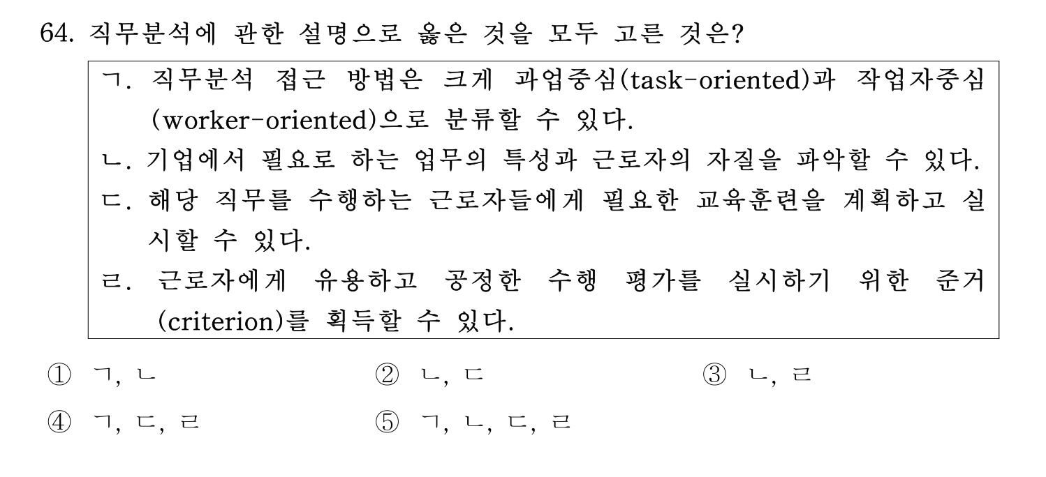 산업보건지도사 2019년 63번 기출문제