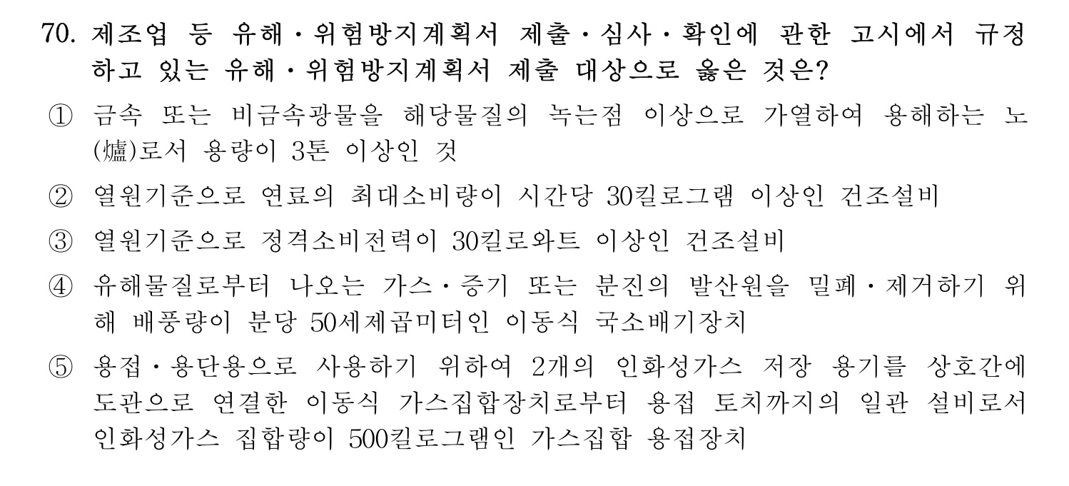 산업보건지도사 2019년 69번 기출문제