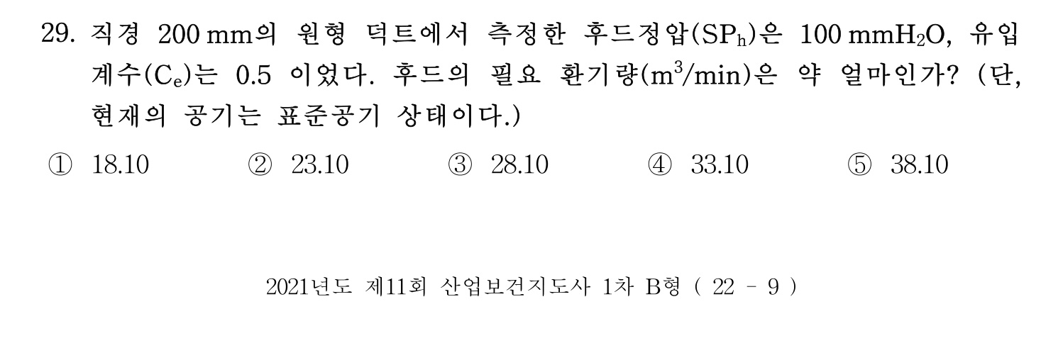 산업보건지도사 2021년 29번 기출문제