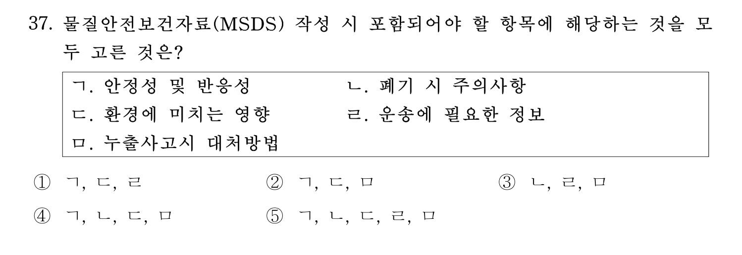 산업보건지도사 2021년 37번 기출문제