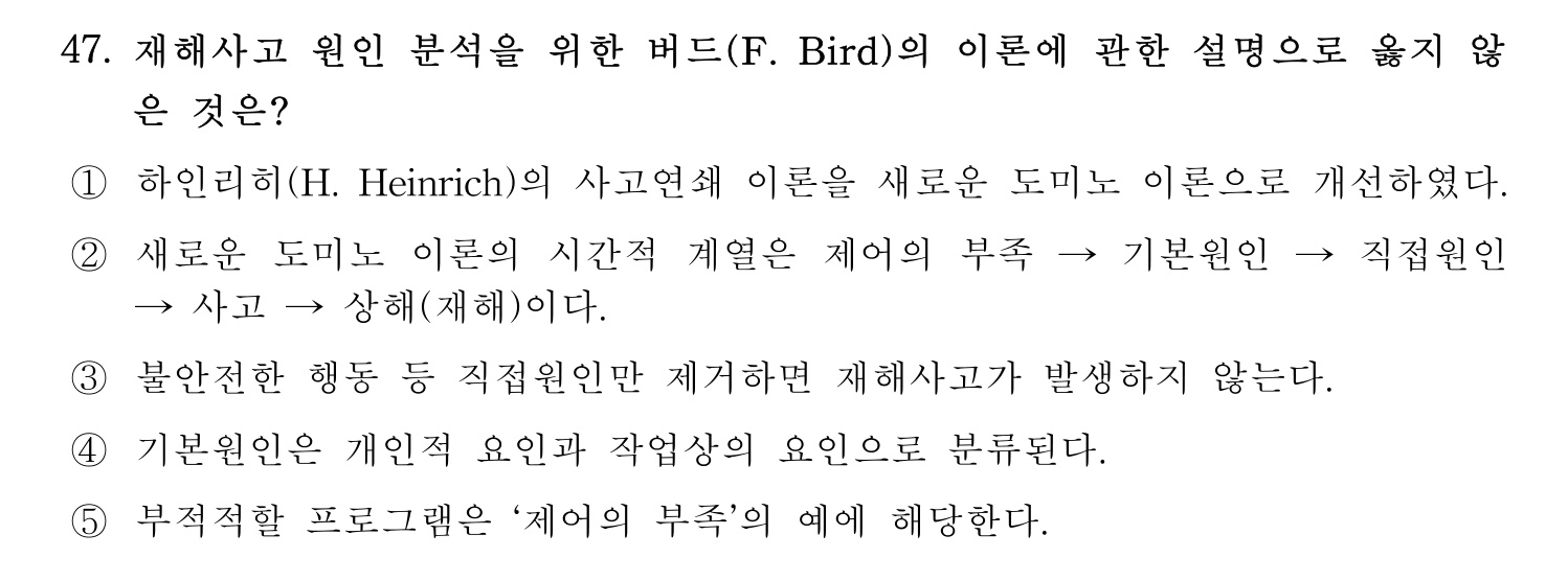 산업보건지도사 2021년 47번 기출문제