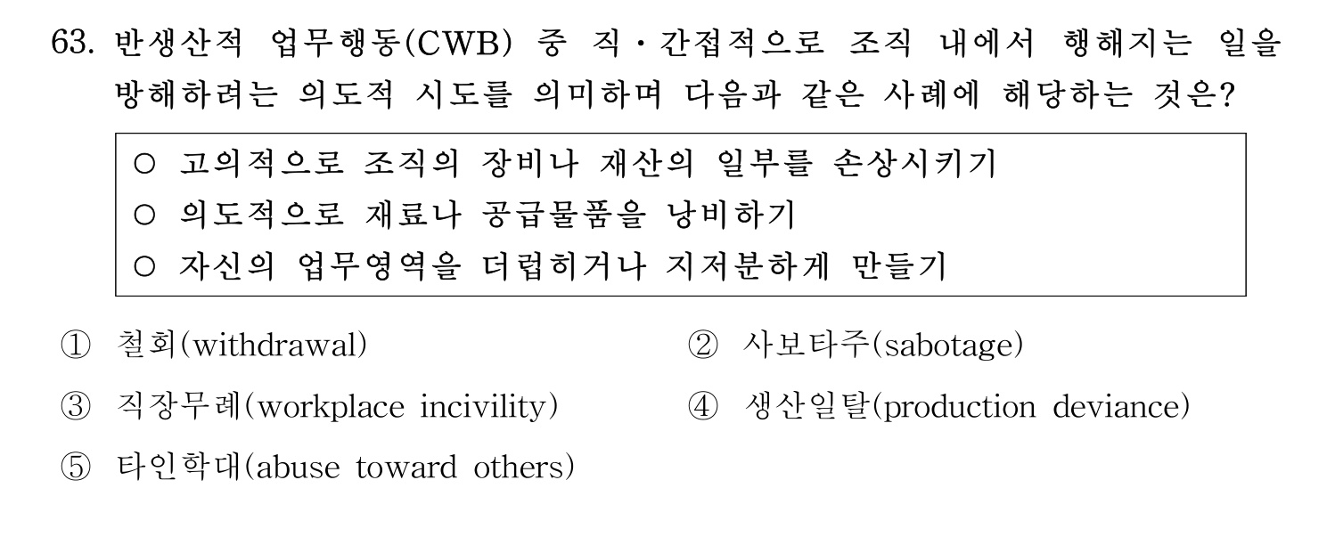 산업보건지도사 2021년 63번 기출문제