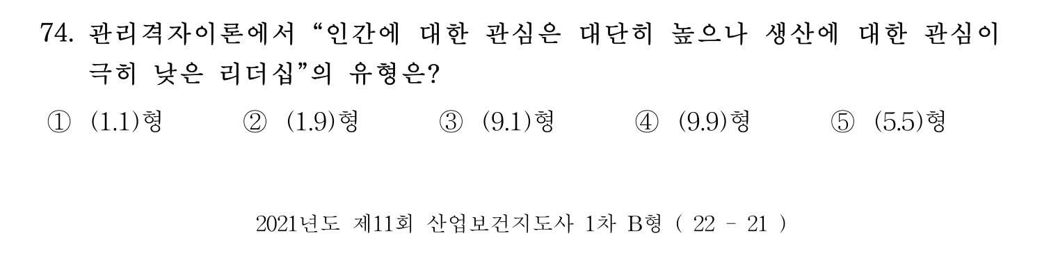 산업보건지도사 2021년 74번 기출문제