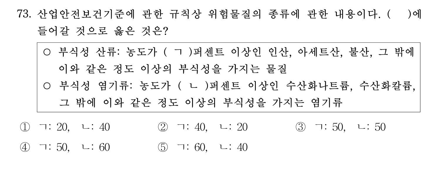 산업보건지도사 2023년 73번 기출문제