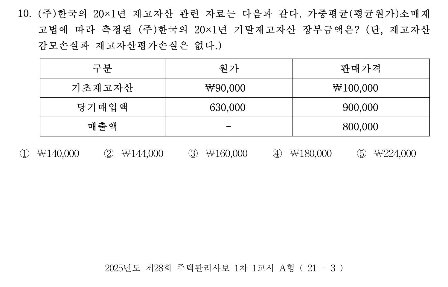 주택관리사보_1차 2025년 10번 기출문제