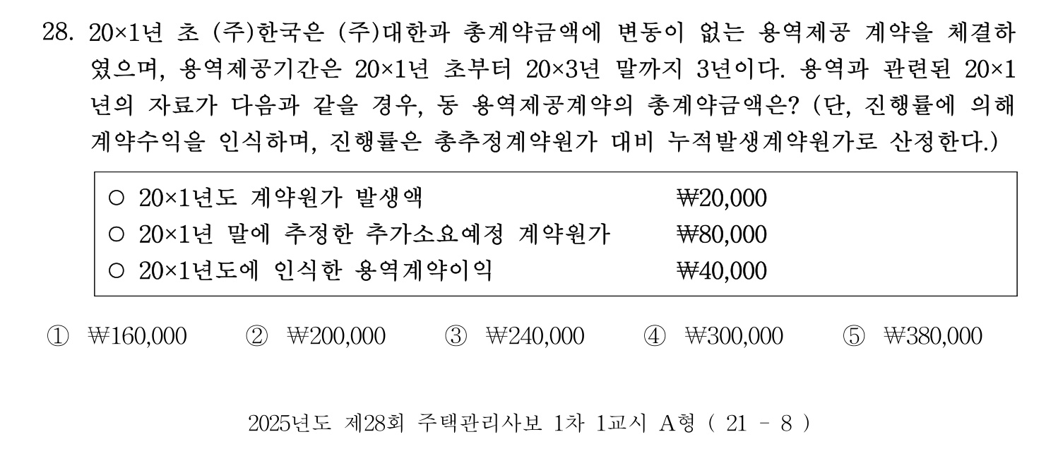 주택관리사보_1차 2025년 28번 기출문제