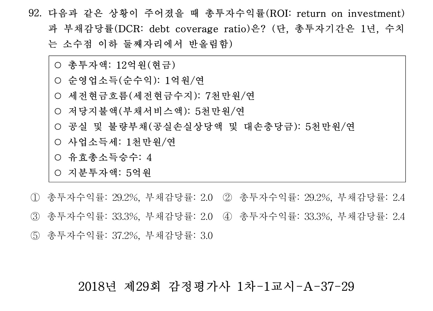 감정평가사_1차_1교시 2016년 92번 기출문제