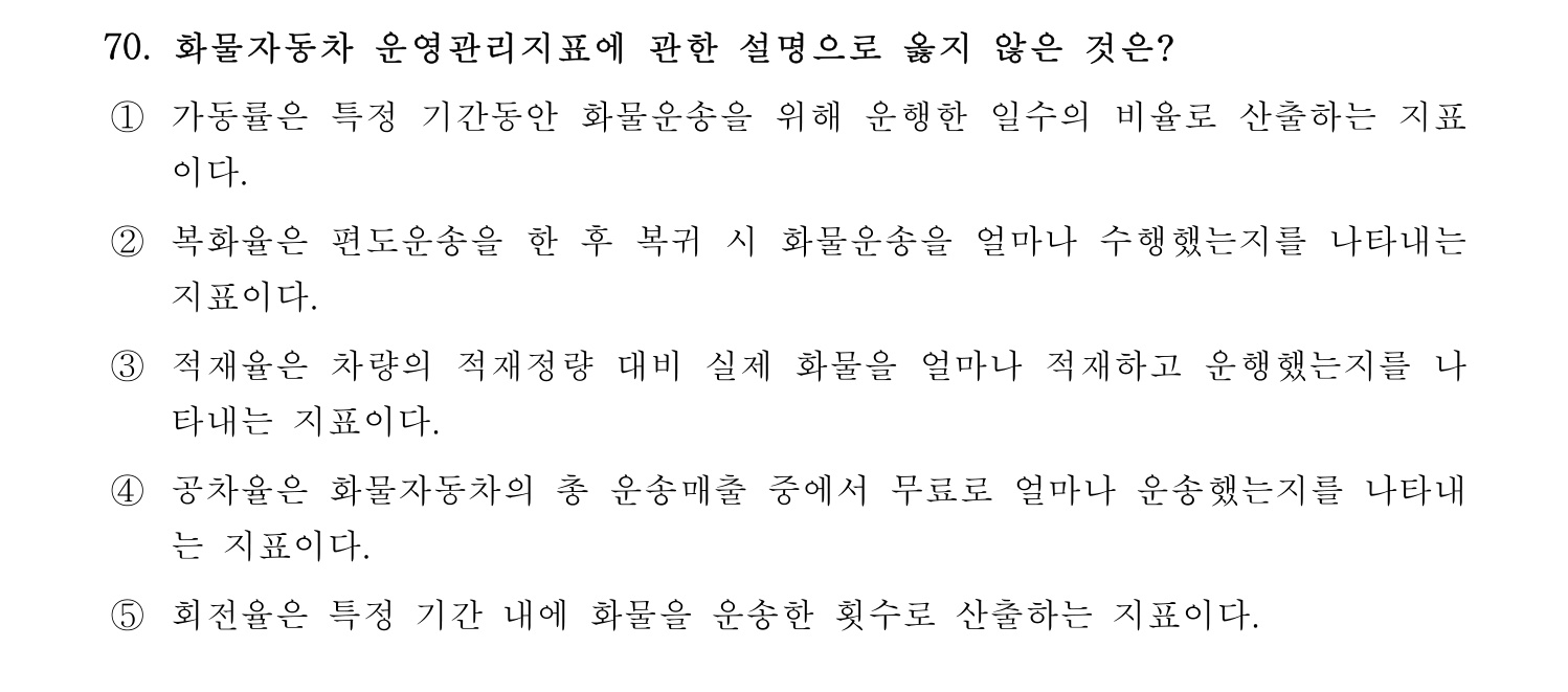 물류관리사_1교시 2024년 59번 기출문제
