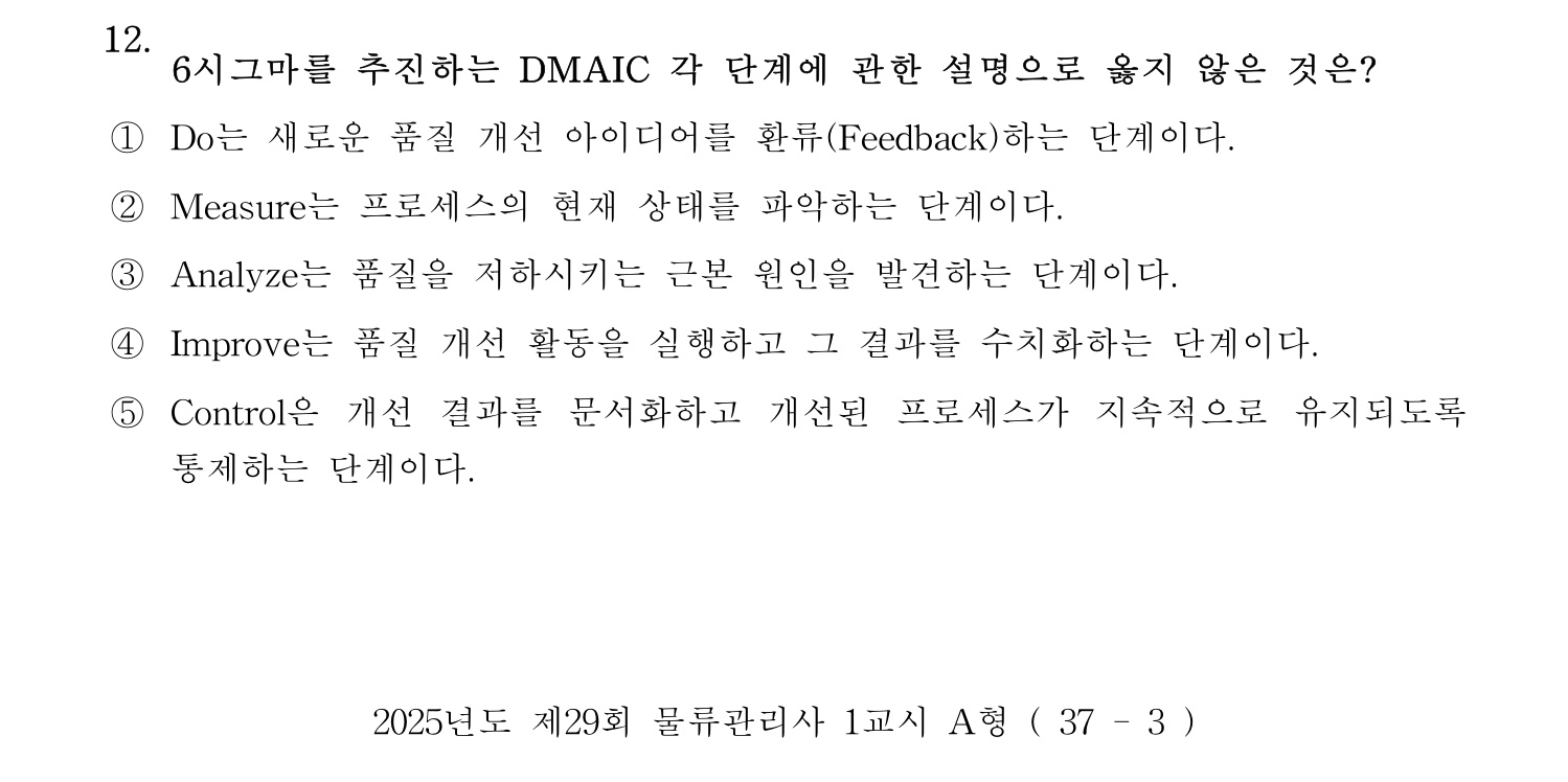 물류관리사_1교시 2025년 12번 기출문제