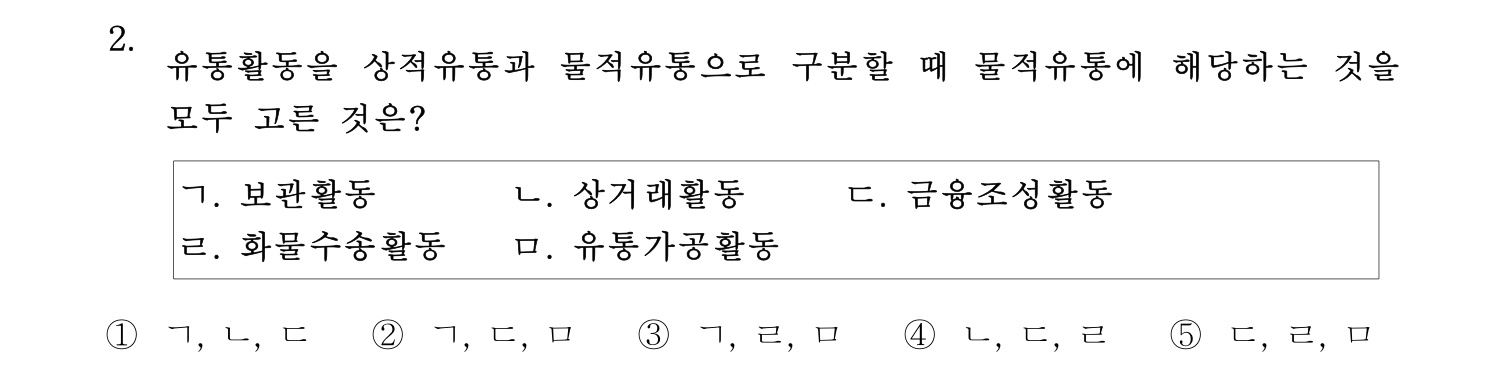 물류관리사_1교시 2025년 2번 기출문제